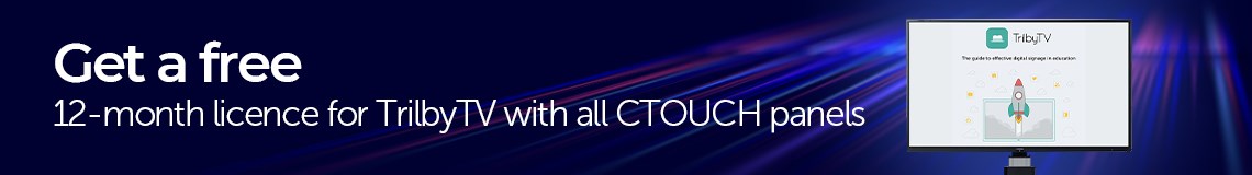 Get a free 12-month licence for TrilbyTV with all CTOUCH panels