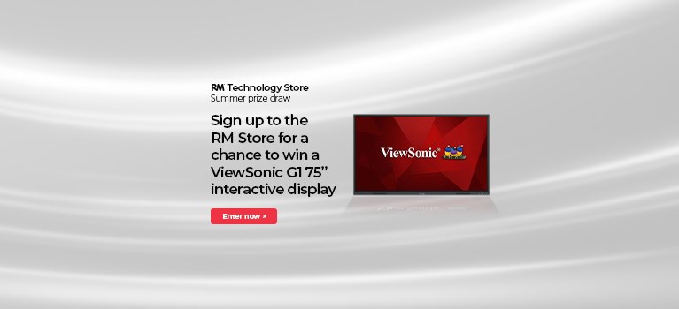 Sign up to the RM Store for a chance to win a ViewSonic G1 interactive display