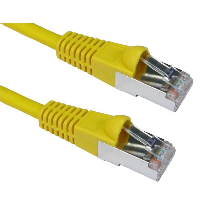 Cables Direct 2m CAT6a, M - M networking cable Yellow S/FTP (S-STP)