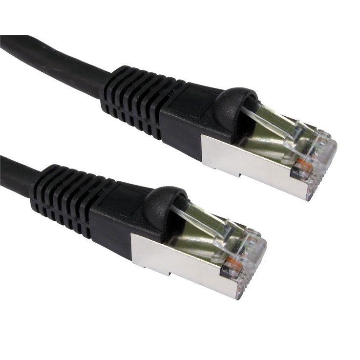 Cables Direct 3m CAT6a, M - M networking cable Black S/FTP (S-STP)