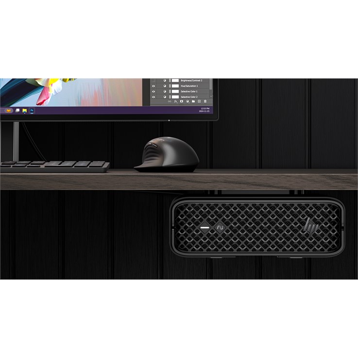 HP Z2 Mini G1i Workstation Desktop PC Intel Core Ultra 7 265 16 GB DDR5-SDRAM NVIDIA RTX A400 Windows 11 Pro Mini PC AI PC, AI Workstation Black