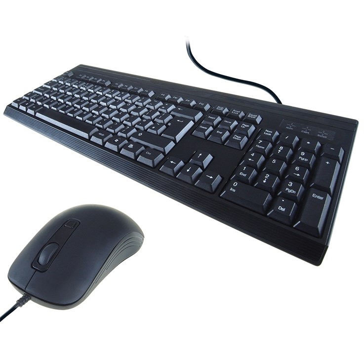Computer Gear KB235 keyboard Mouse included USB Black