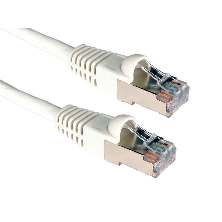 Cables Direct Cat6a, 0.5m networking cable White S/FTP (S-STP)