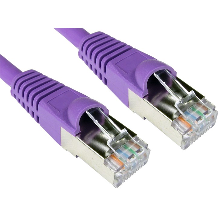 Cables Direct Cat6a, 5m networking cable Violet S/FTP (S-STP)