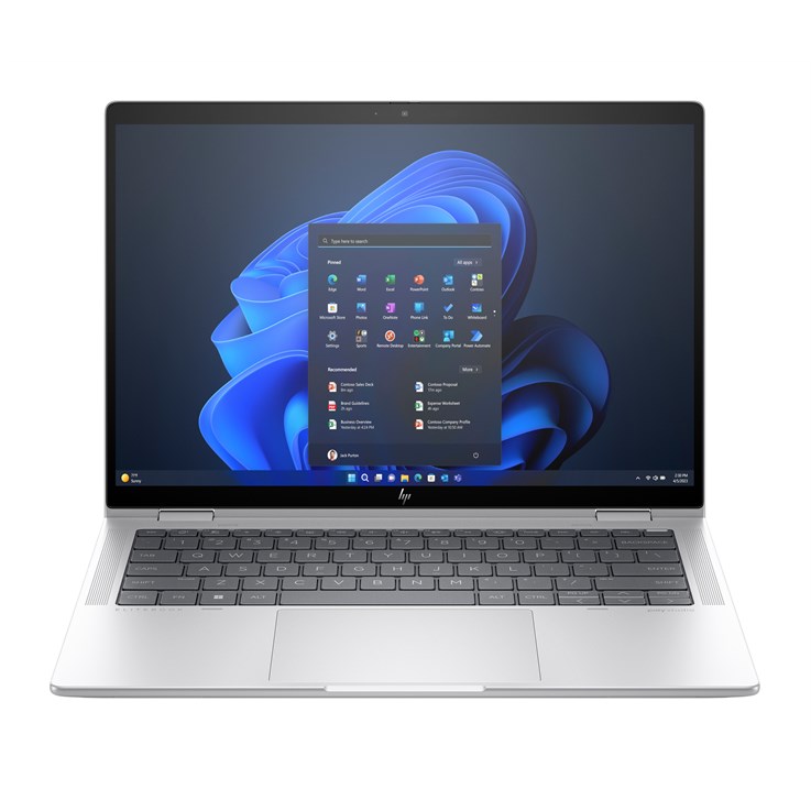 HP Elite x360 1040 G11 Intel Core Ultra 7 155H Hybrid (2-in-1) 35.6 cm (14") Touchscreen WUXGA 16 GB LPDDR5x-SDRAM 512 GB SSD Wi-Fi 6E (802.11ax) Windows 11 Pro AI PC Silver