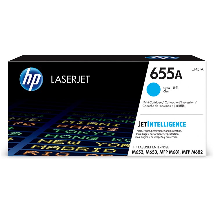 HP 655A Cyan Original LaserJet Toner Cartridge