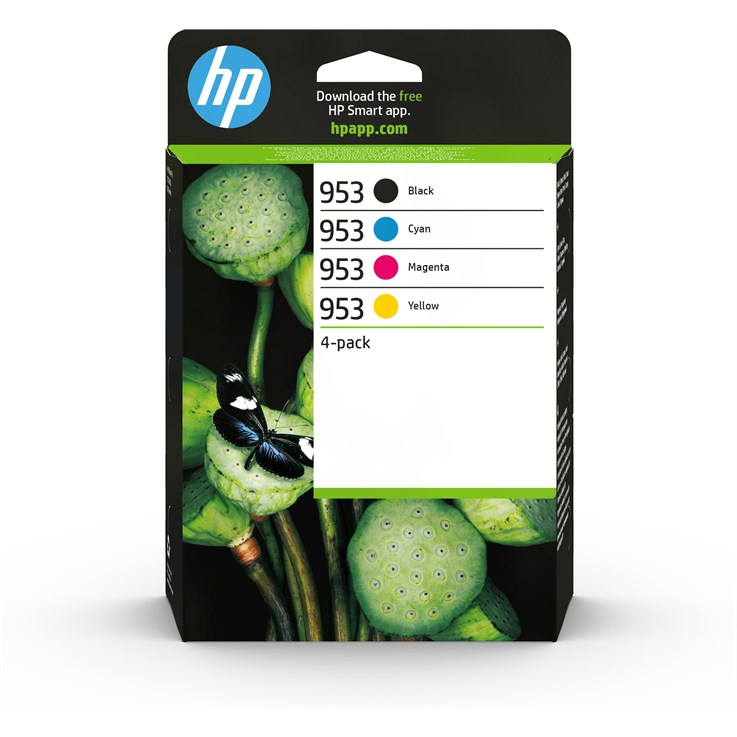 HP 953 4-pack Black/Cyan/Magenta/Yellow Original Ink Cartridges