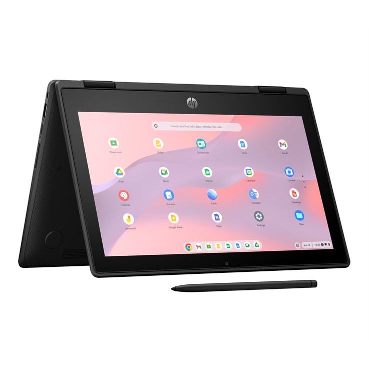 HP Fortis Flip G1m 11 inch Chromebook 29.5 cm (11.6") Touchscreen HD 4 GB LPDDR4x-SDRAM 32 GB eMMC Wi-Fi 6 (802.11ax) Black