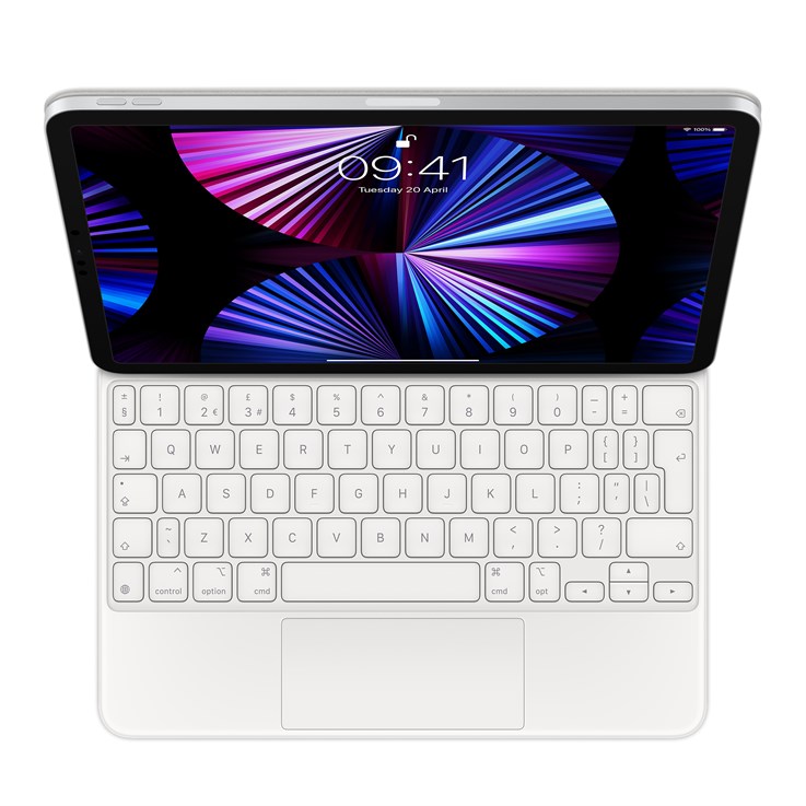Apple Magic Keyboard for iPad Pro 11-inch (3rd Gen) and iPad Air (4th Gen) - British English - White