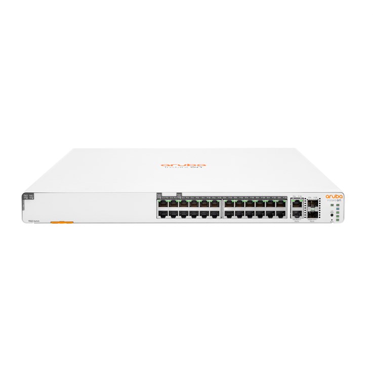 HPE Aruba Networking Aruba Instant On 1960 24G 20p Class4 4p Class6 PoE 2XGT 2SFP+ 370W Managed L2+ Gigabit Ethernet (10/100/1000) Power over Ethernet (PoE) 1U White