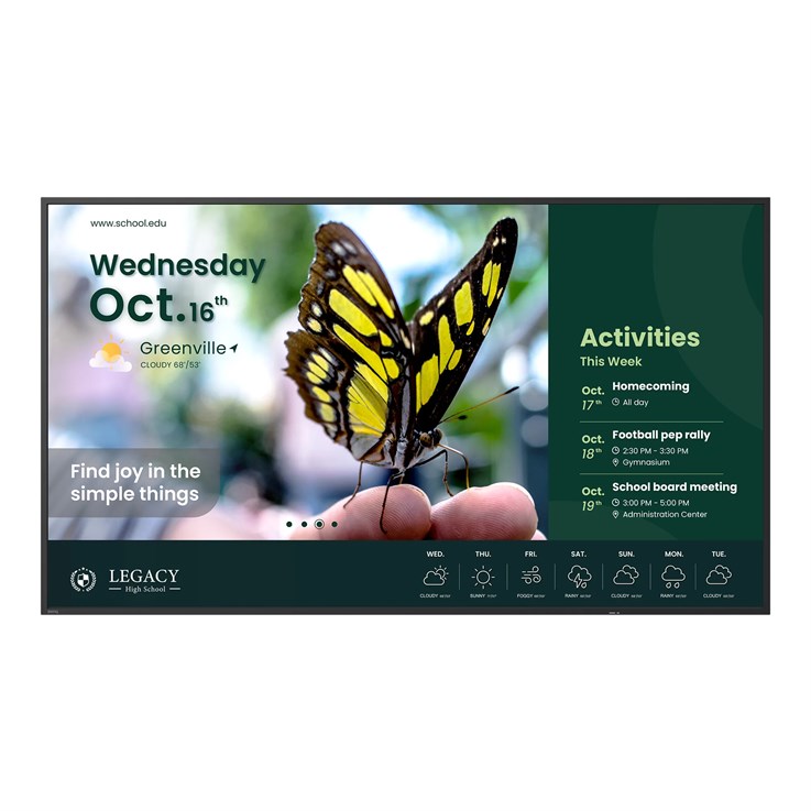 BenQ ST6504 Digital signage flat panel 165.1 cm (65") LCD 350 cd/m² 4K Ultra HD Black Built-in processor Android 18/7