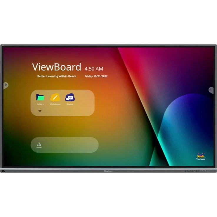 Viewsonic IFP7550-5F interactive whiteboard 190.5 cm (75") 3840 x 2160 pixels Touchscreen Black HDMI