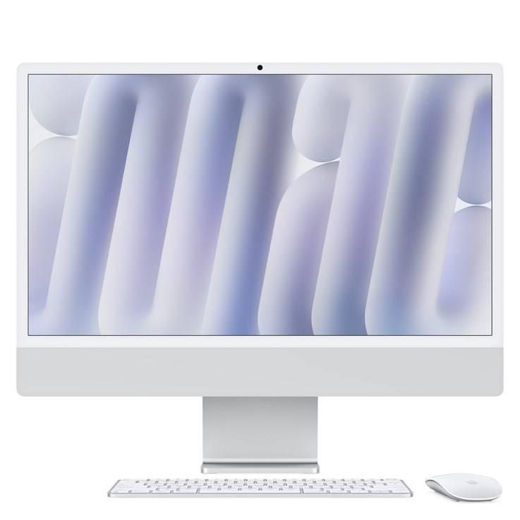 Apple iMac 24-inch with Retina 4.5K display: M4 chip with 10‑core CPU and 10‑core GPU, 16GB, 256GB SSD - Silver