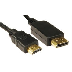 Cables Direct HDHDPORT-005-2M video cable adapter HDMI DisplayPort Black