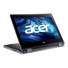 Acer TravelMate B3 Spin 11 TMB311RN-33-TCO - Flip design - Intel N-series - N100 / up to 3.4 GHz - Win 11 Pro Education - UHD Graphics - 8 GB RAM - 128 GB SSD NVMe - 11.6" IPS touchscreen 1920 x 1080 (Full HD) - Wi-Fi 6E, Bluetooth - shale black - kbd: UK