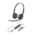 Poly Blackwire 3225 Stereo USB-C Headset +3.5mm Plug +USB-C/A Adapter (Bulk)