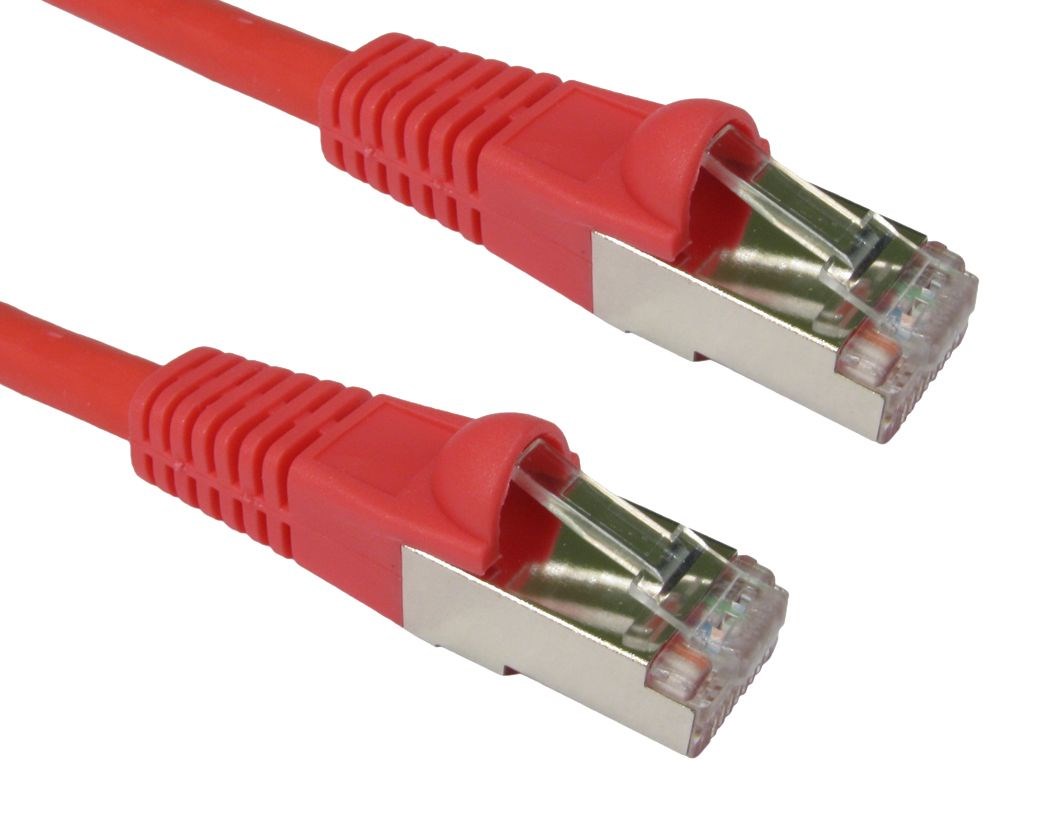 Cables Direct 3m CAT6a, M M networking cable Red S/FTP (SSTP)